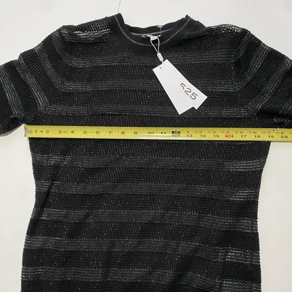 525 America | Sweater Dress | Black & Shimmer | Women’s Large - Picture 7 of 9